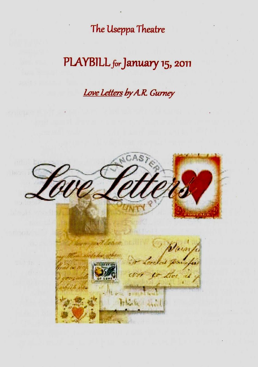Love Letters Playbill, Useppa Theatre, January 15, 2011